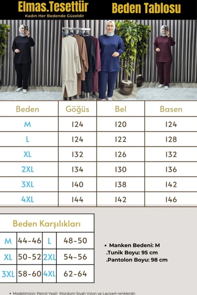 Kadın Giyim Büyük Beden Spor İkili Takım - Resim 7