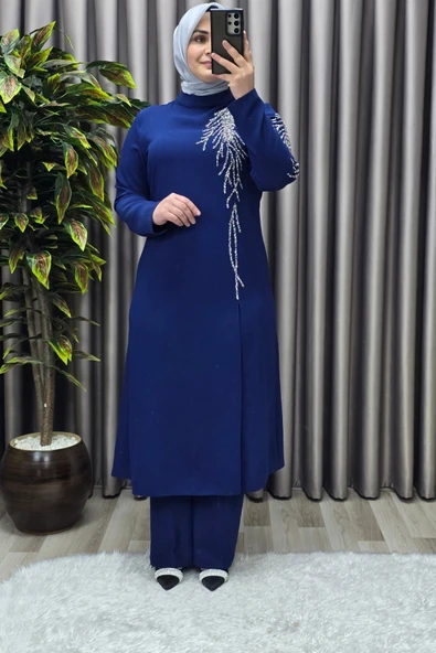 Kadın Tesettür Giyim Büyük Beden Gaye Abiye İkili Takım ürün görseli 1