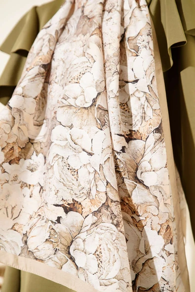 Elora Serisi Desenli Şal Bej - Resim 4