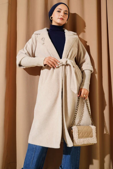 Goldfox Kol Ribanalı Kaban Bej - Resim 2