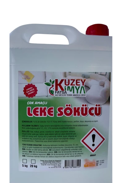 KUZEY KİMYA Çok Amaçlı Leke Sökücü 5KG - Resim 4