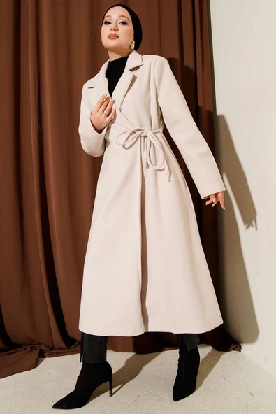 Yan Bağcıklı Kaşe Kaban Taş ürün görseli 1