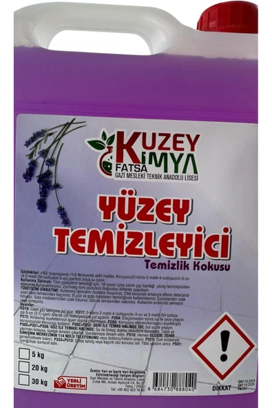 KUZEY KİMYA Yüzey Temizleyici Temizlik Kokusu- Lavanta Esintisi 5 KG - Resim 4
