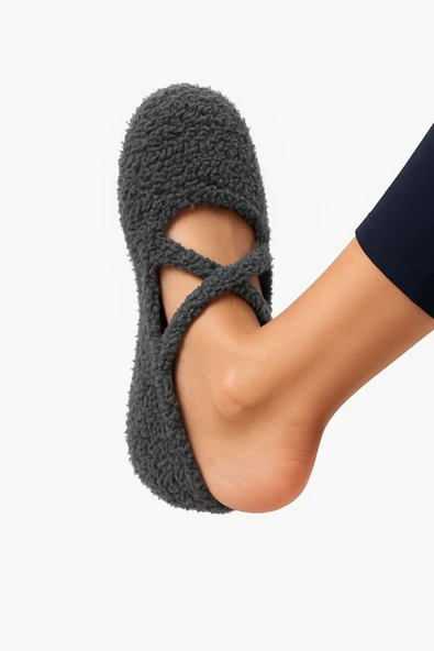 Kadın Peluş Pilates Patik Füme ürün görseli 1