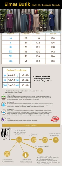 Kadın Tesettür Giyim Büyük Beden Nervürlü Spor İkili Takım - Resim 10