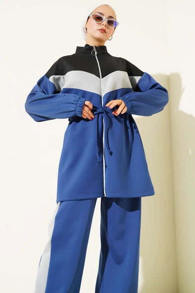 Garnili Bel Tünelli Scuba İkili Takım Lacivert - Resim 2