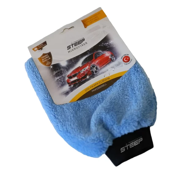 STEEP Oto & Ev Yıkama Ve Cila Eldiveni Mikrofiber Araç Yıkama Eldiveni - Resim 2