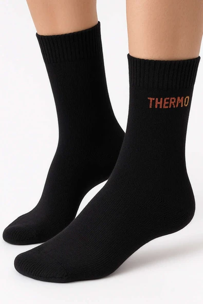 Kadın Thermal Havlu Soket Çorap Siyah ürün görseli