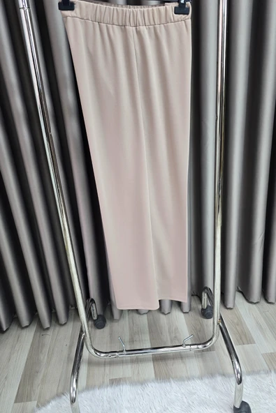 Kadın Giyim Büyük Beden Bol Paça Scuba Pantolon - Resim 10