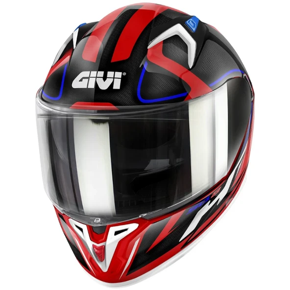 GIVI 50.8 RACER BEYAZ-KIRMIZI-SİYAH KASK L - Resim 2