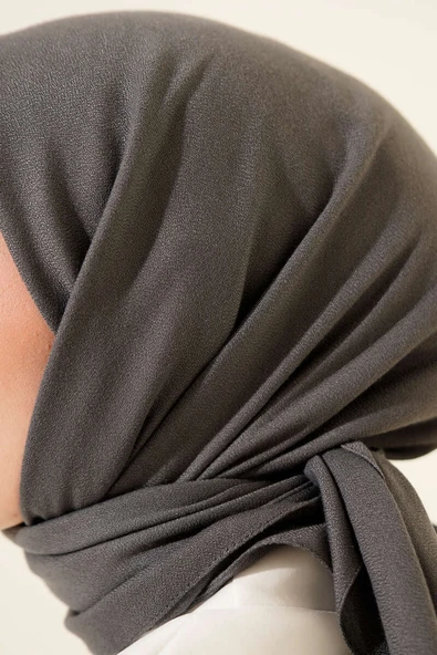 Basic Düz Kışlık Eşarp Füme - Resim 4
