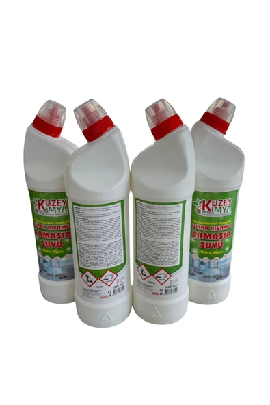 KUZEY KİMYA Ultra Kıvamlı Çamaşır Suyu 1000 ml X4 -Derinlemesine Temizlik - Resim 2
