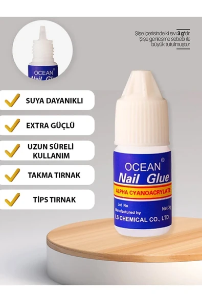 Ocean Takma Tırnak Yapıştırıcı Tips Yapıştırıcı Hızlı Yapıştırıcı Nail Glue 3 gr - Resim 3
