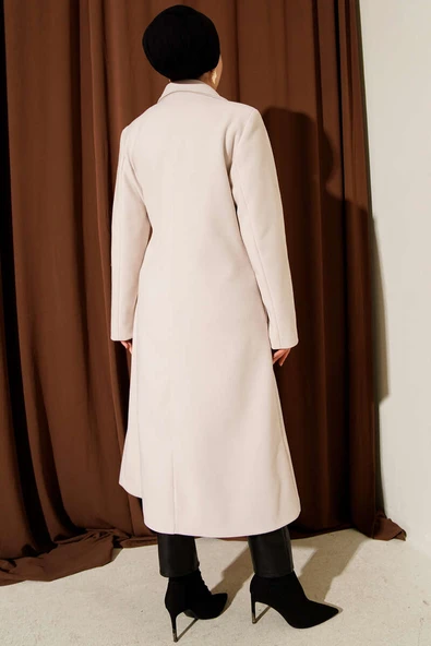 Yan Bağcıklı Kaşe Kaban Taş - Resim 3