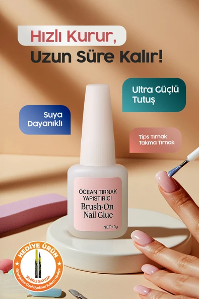 Ocean 10 gr Fırçalı Tırnak Yapıştırıcısı Tips Yapıştırıcı ürün görseli