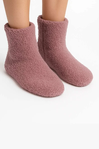 Peluş Ev Patiği Gül Kurusu ürün görseli 1