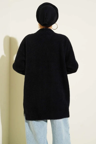 Serpme İncili Sakallı Tunik Siyah - Resim 3