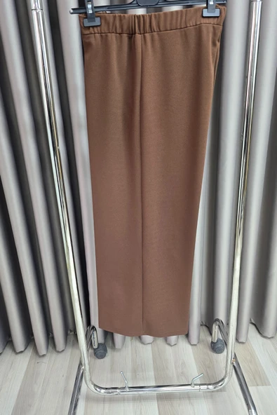 Kadın Giyim Büyük Beden Bol Paça Scuba Pantolon - Resim 3