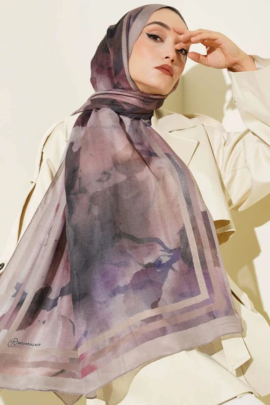 Amber Serisi Şerit Geçişli Şal Vizon ürün görseli 1