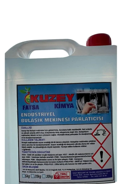 KUZEY KİMYA Endüstriyel Bulaşık Makinesi Parlatıcısı - 5 KG - Resim 4