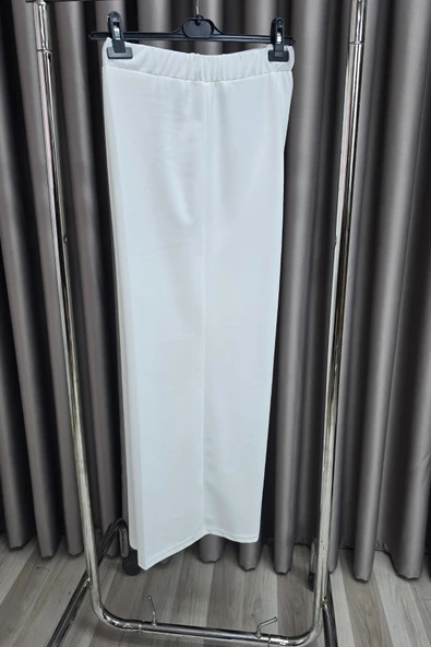 Kadın Giyim Büyük Beden Bol Paça Scuba Pantolon - Resim 7