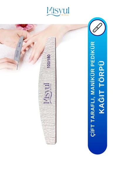 Misyul Kağıt Törpü, Manikür Ve Pedikür Için Çift Taraflı Tırnak Törpüsü ürün görseli