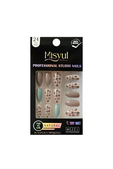 Misyul Takma Tırnak Tak Ve Çık, Sticker Yapıştırıcı Portakal Çubuğu Törpü Set ürün görseli