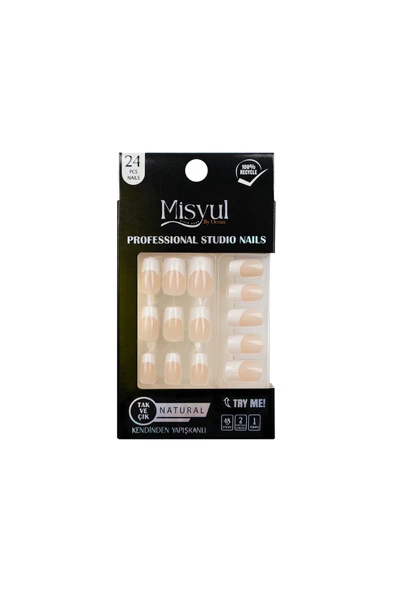 Misyul Takma Tırnak Tak Ve Çık, Sticker Yapıştırıcı, Portakal Çubuğu, Törpü Set ürün görseli