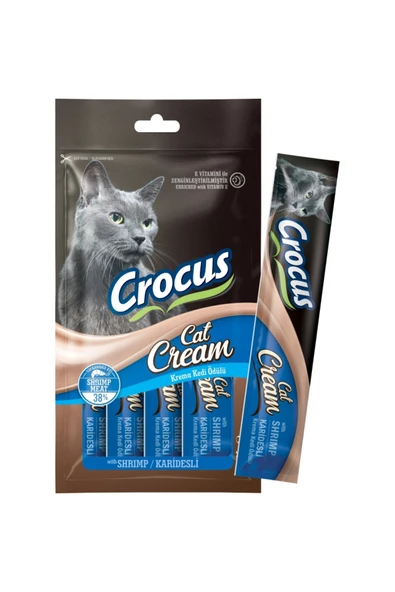 Crocus Karidesli Krema Kedi Ödülü 4x15gr ürün görseli