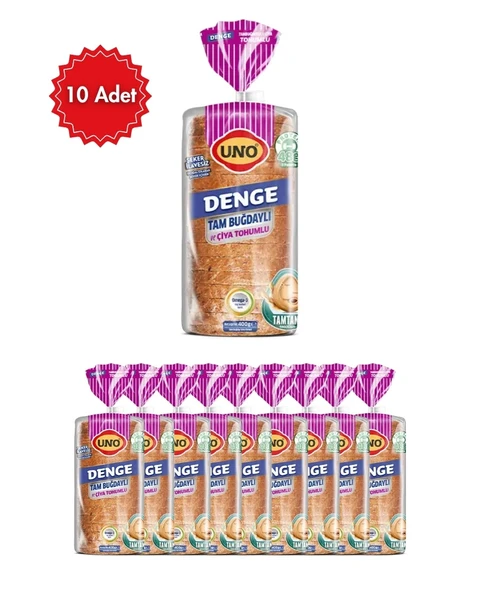Denge Tam Buğdaylı ve Chia Tohumlu Ekmek x 10 Paket  Yüksek Lifli ürün görseli