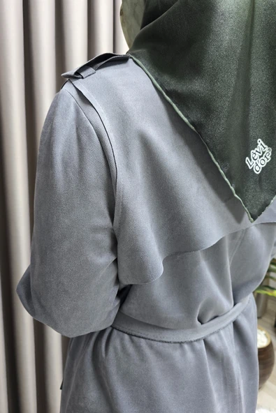 Kadın Tesettür Giyim Büyük Beden Süet Kap - Resim 4