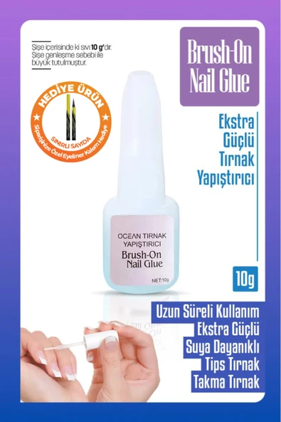 Ocean 10 gr Fırçalı Tırnak Yapıştırıcısı Tips Yapıştırıcı - Resim 2