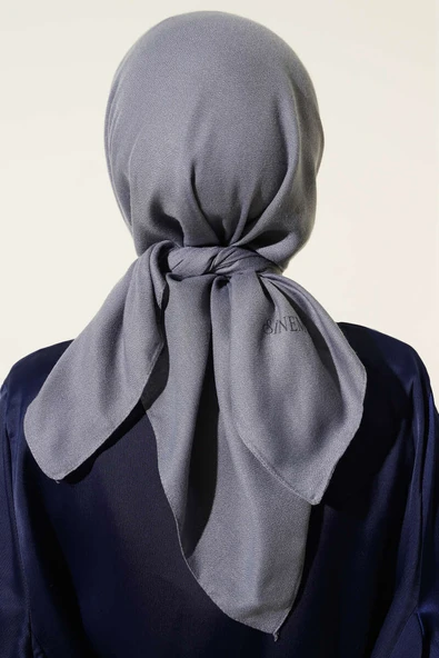 Basic Düz Kışlık Eşarp Gri - Resim 3