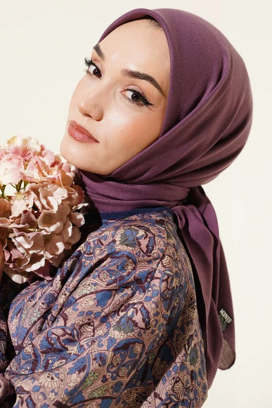 Basic Düz Kışlık Eşarp Magenta - Resim 2