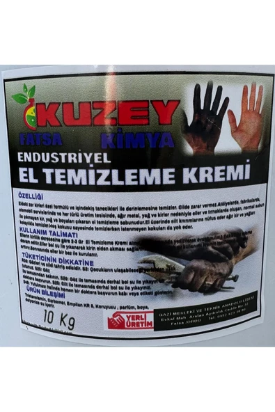 KUZEY KİMYA Endüstriyel El Temizleme Kremi - 10KG - 3