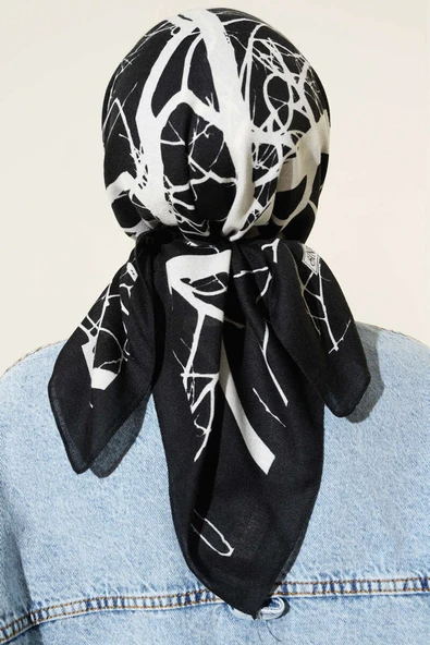 Desenli Bambu Eşarp Serisi Asorti 3 - Resim 3