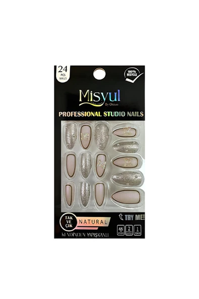 Misyul Takma Tırnak Tak Ve Çık, Sticker Yapıştırıcı, Portakal Çubuğu, Törpü Set ürün görseli