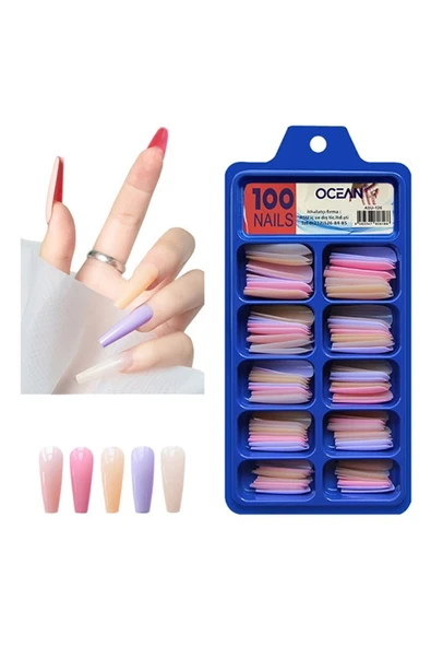 Ocean 126 - 100'lü Kutulu Balerin Protez Takma Tırnak ürün görseli
