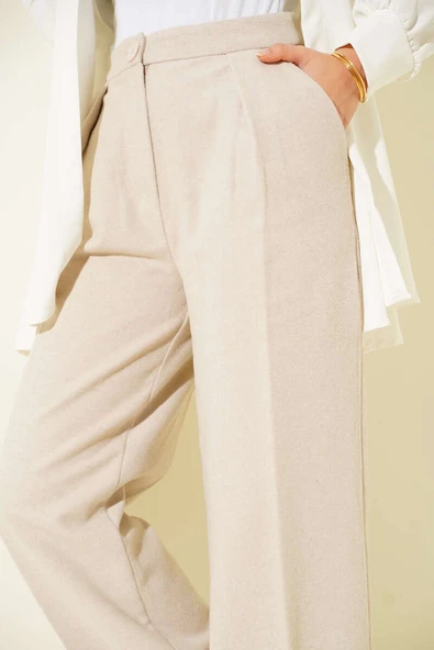 Palazzo Kaşe Pantolon Bej - 4