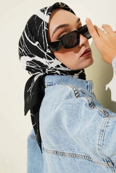 Desenli Bambu Eşarp Serisi Asorti 3 - Resim 2