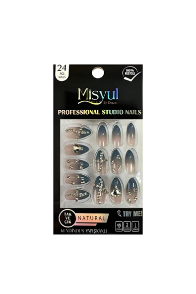 Misyul Takma Tırnak Tak Ve Çık, Sticker Yapıştırıcı, Portakal Çubuğu, Törpü Set ürün görseli