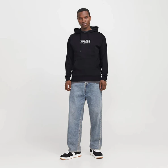 Jack&jones 12268422 Kapsonlu Erkek Sweat - Siyah - 3