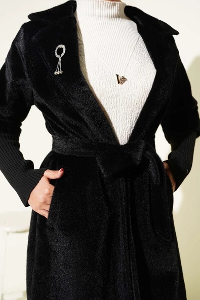 Goldfox Kol Ribanalı Kaban Siyah - Resim 4