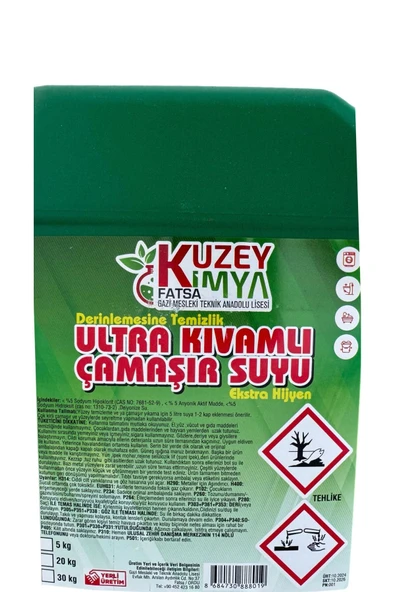 KUZEY KİMYA Derinlemesine Temizlik Ultra Kıvamlı Çamaşır Suyu 5 KG - Resim 4