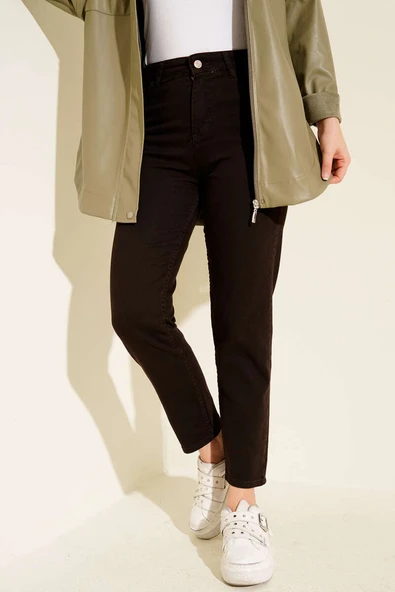 Dar Paça Kahve Pantolon ürün görseli 1