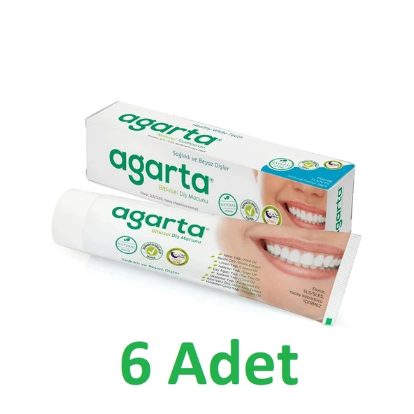 Agarta Diş Macunu Doğal 100ml x 6 adet
