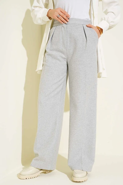 Palazzo Kaşe Pantolon Gri - 2