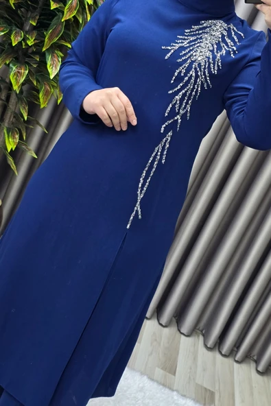 Kadın Tesettür Giyim Büyük Beden Gaye Abiye İkili Takım - Resim 2