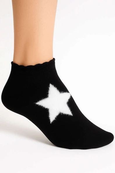 Desenli Havlu Patik Çorap Yıldız ürün görseli 1