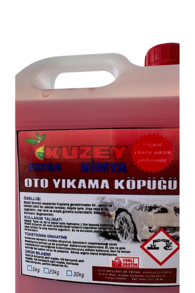 KUZEY KİMYA Fırçasız Oto Yıkama Köpüğü- 5 KG - Resim 4